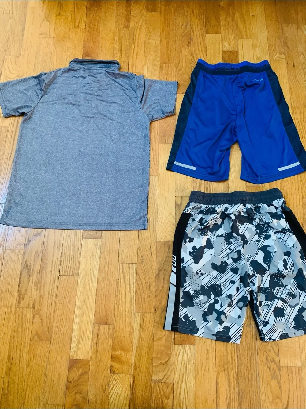 Boys Set Sz 10 : Garb UPF 50+ Polo Shirt & 2 Russell Active Shorts Like New